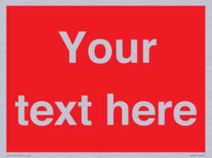 Custom Prohibition: Blank (red) sign